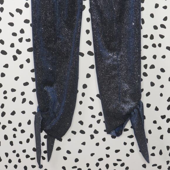 Zadig & Voltaire Blue Chill Velours Sparkle Tie Ankle Pants - Picture 9 of 13
